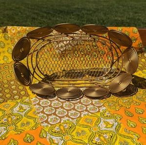MCM Spiral gold wire basket